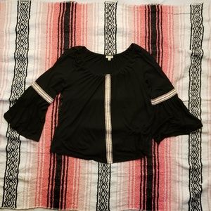 3/$30 NWOT! OFF THE SHOULDER KNIT BELL SLEEVE TOP